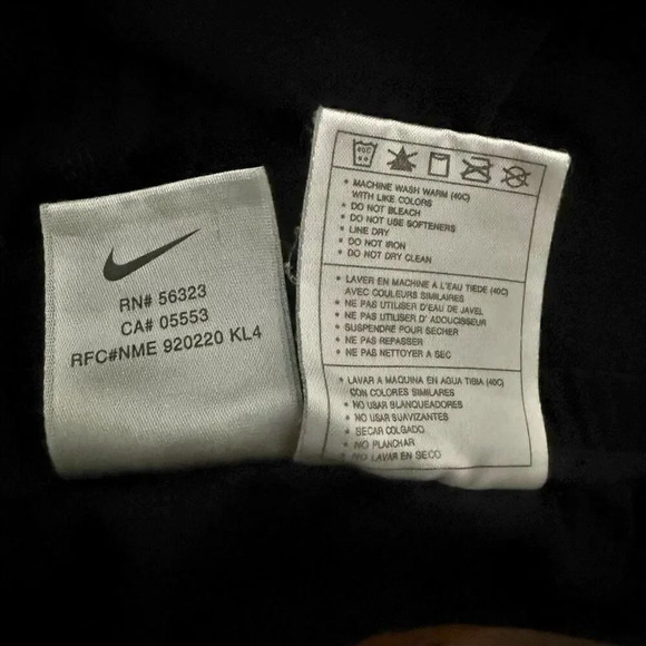 NIKE | Leggings Solid Black Elastic Waist Sweatpants Athletic Logo | Medium - Picture 7 of 7